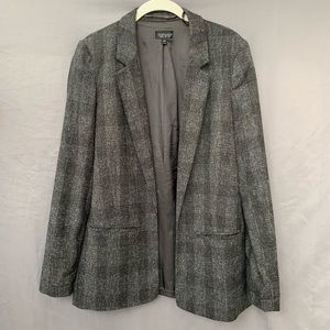 Topshop Jackets & Coats - Topshop gray plaid blazer Topshop Jackets & Coats - Topshop gray plaid blazer